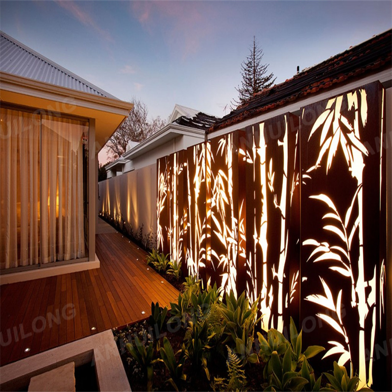 Customized  corten steel lighting For Garden Design